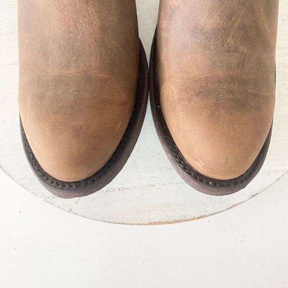 NEW Lane PLAIN JANE PJ Womens Cowboy Bootie Sz 7.5 Brown Western Cowgirl Boots - Picture 6 of 11